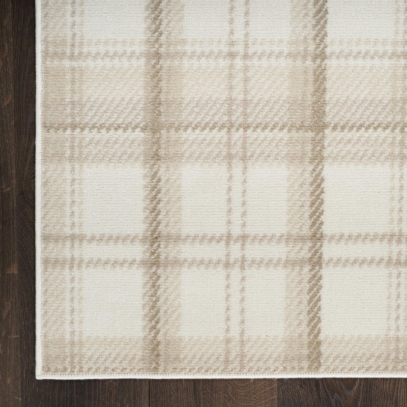 Nourison Home Grafix Ivory Beige 3'9" x 5'9" Area Rug - Easy Clean, Non Shedding, Bed Room, Living Room, Dining Room, Kitchen (4' x 6')