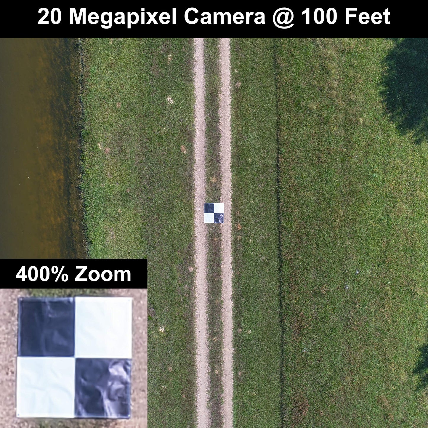 Sky High Bull's-Eye (48"x48") Drone Ground Control Point GCP - UAV Aerial Target for Mapping & Surveying (6 Pack) | Center Eyelet (Black/White Markers) | Pix4D & DroneDeploy Compatible