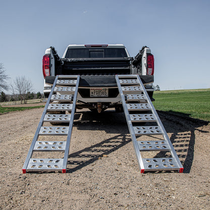 Yutrax® 77” Utility Ramps, High-Strength Extruded Aluminum, 1800 lb. Load Capacity, Lightweight, Versatile, ATV/Riding Lawn Mower Loading, Pair, YR101