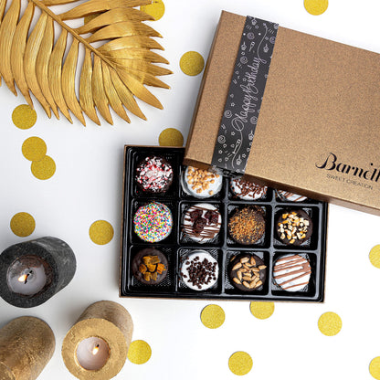 Barnetts Happy Birthday Gifts Chocolate Cookies Basket for Women, Prime for Mom, Wife, Aunt, Grandma, Niece, Daughter, Sister, Best Friend