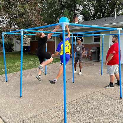 4 Square in the Air. Height Adjustable &amp Portable. All Ages &amp Skill Levels. Great for Families Churches Schools Camps. Fun &amp Community Building.