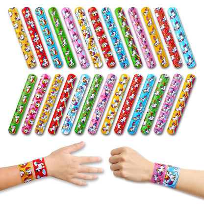 Giraffe 50 Pack Unicorn Slap Bracelets for Kids - Easter Eggs Fillers for Goody Bag - Easter Eggs Stuffers Bulk - Easters Basket Stuffers for kids Party Favors