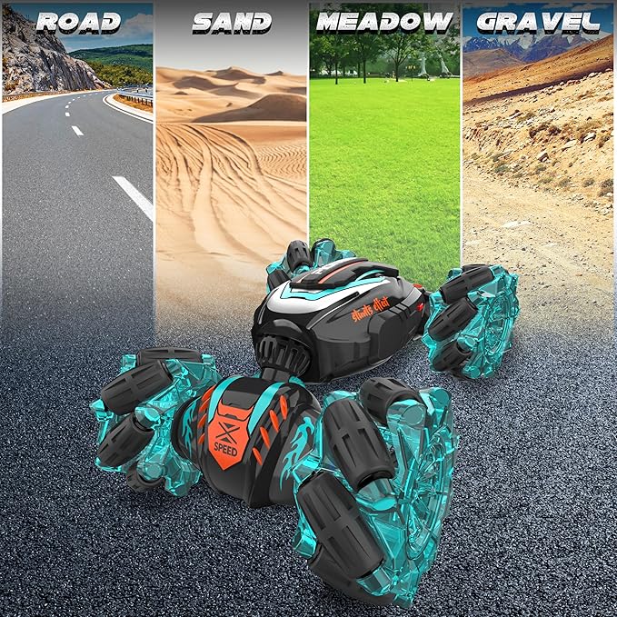 Remote Control Car Gesture Sensing RC Stunt Car 4 WD Transform Off Road for Rotating 2.4Ghz Hand Controlled Remote Control Twister Cars RC Cars for Kids Boys Girls Toy Gift Age 6 7 8 9 10 11 12 yr