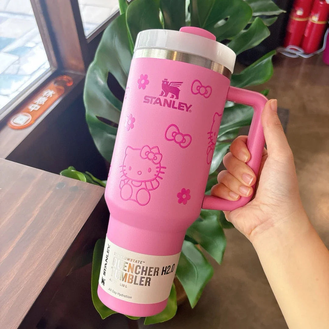 X PINK Stanley Quencher H2.0 Tumbler – 40 oz Travel Cup