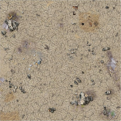 Battle Systems Terrain Desert Wasteland Game Mat 3x3 - Neoprene Playmat for Warhammer D&ampD Frostgrave and More!